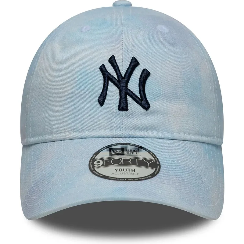 petten-gebogen-blauw-verstelbaar-voor-kinderen-9twenty-tie-dye-van-new-york-yankees-mlb-van-new-era