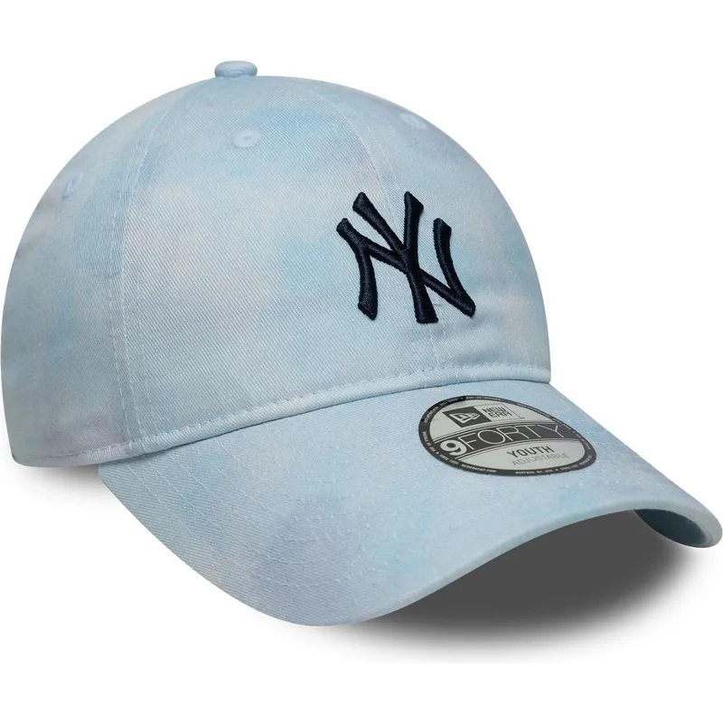 petten-gebogen-blauw-verstelbaar-voor-kinderen-9twenty-tie-dye-van-new-york-yankees-mlb-van-new-era