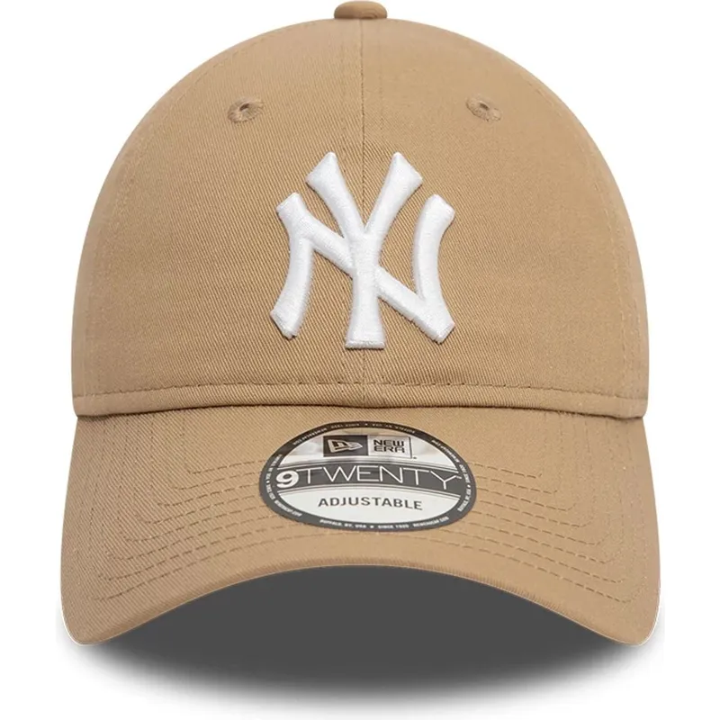 petten-gebogen-bruin-verstelbaar-9twenty-league-essential-van-new-york-yankees-mlb-van-new-era