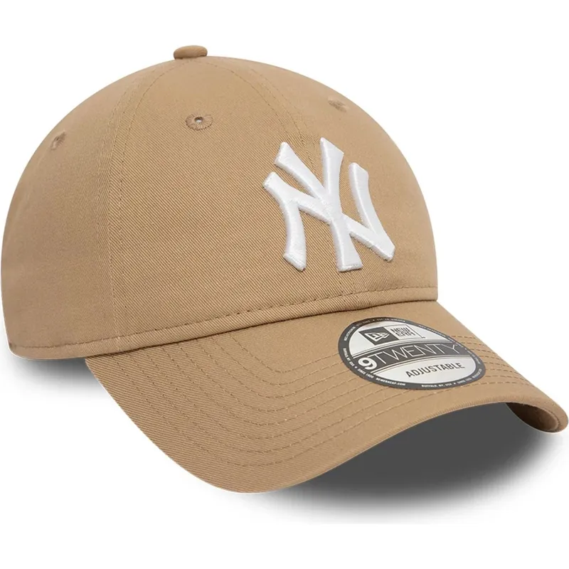 petten-gebogen-bruin-verstelbaar-9twenty-league-essential-van-new-york-yankees-mlb-van-new-era