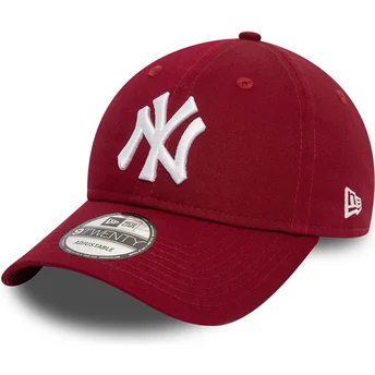 Petten gebogen rood verstelbaar 9TWENTY League Essential van New York Yankees MLB van New Era