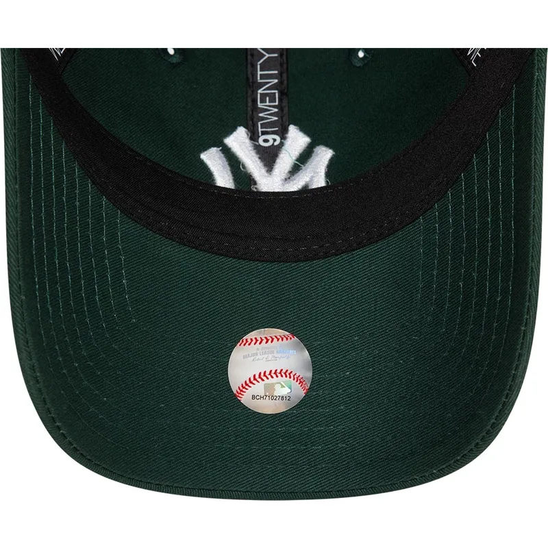 petten-gebogen-groen-verstelbaar-9twenty-league-essential-van-new-york-yankees-mlb-van-new-era