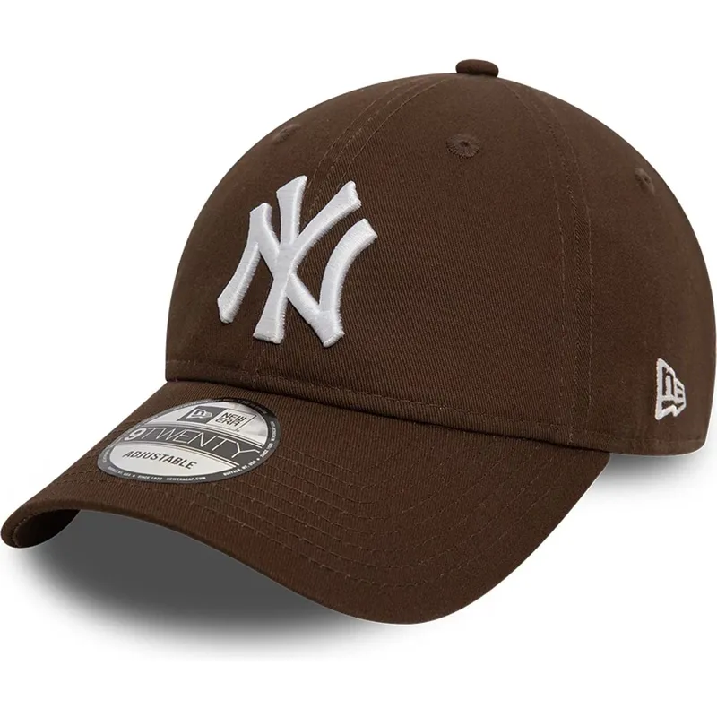 petten-gebogen-bruin-verstelbaar-9twenty-league-essential-van-new-york-yankees-mlb-van-new-era