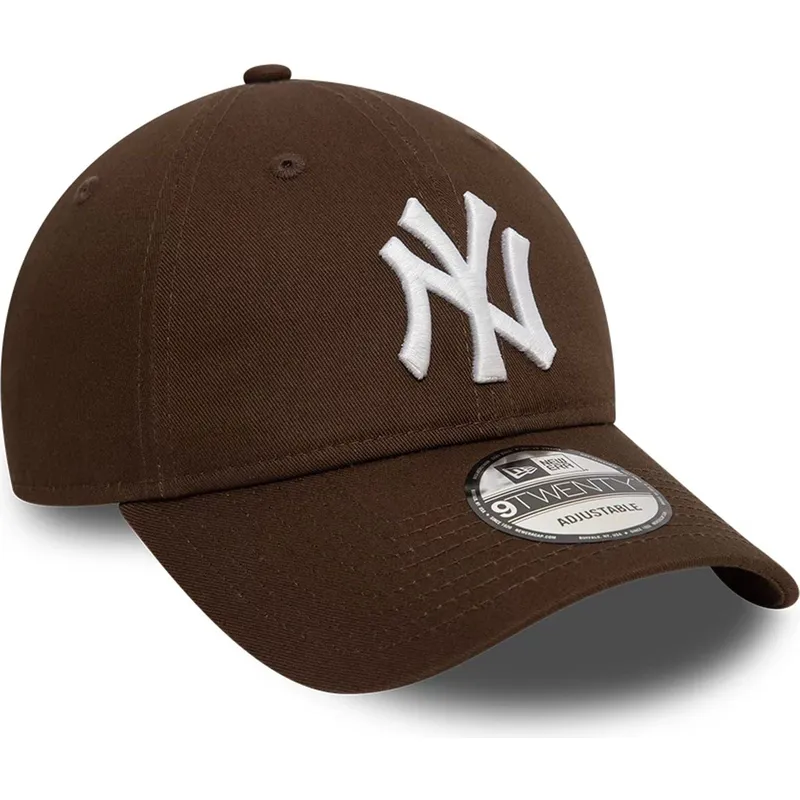 petten-gebogen-bruin-verstelbaar-9twenty-league-essential-van-new-york-yankees-mlb-van-new-era