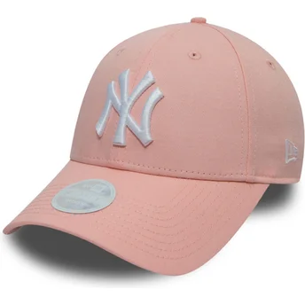 Petten gebogen roze verstelbaar 9FORTY League Essential van New York Yankees MLB van New Era