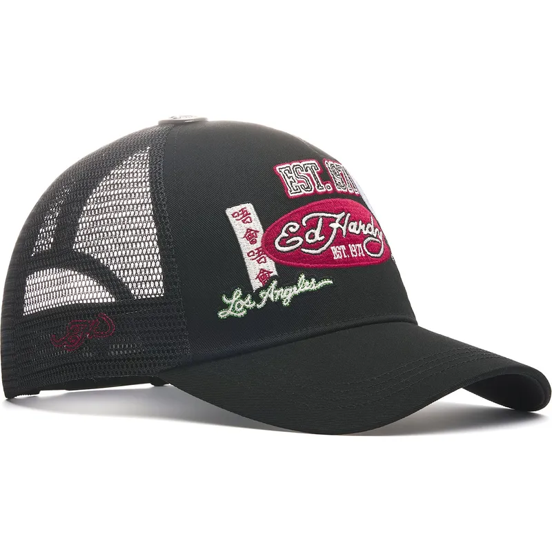 petten-gebogen-zwart-snapback-est-1971-varsity-van-ed-hardy