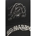 petten-gebogen-zwart-snapback-contrast-stitch-panther-graphic-van-ed-hardy