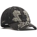 petten-gebogen-zwart-verstelbaar-desert-tiger-van-ed-hardy