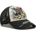 petten-gebogen-wit-snapback-tattoo-eagle-graphic-van-ed-hardy