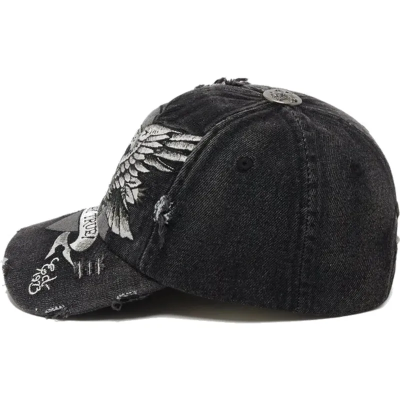 petten-gebogen-zwart-verstelbaar-brave-hearts-van-ed-hardy