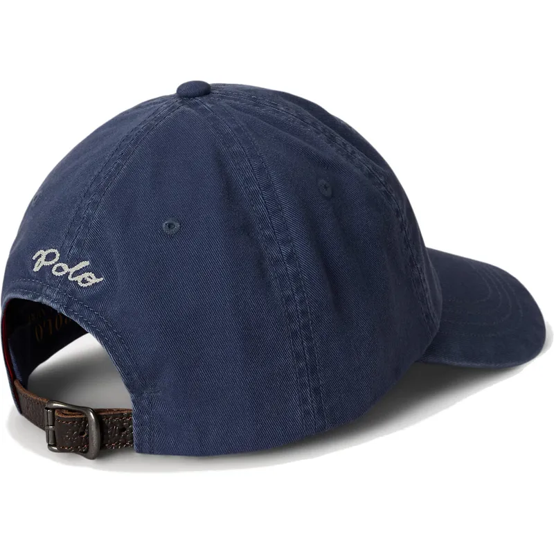 petten-gebogen-marineblauw-verstelbaar-classic-sport-flag-van-polo-ralph-lauren