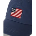 petten-gebogen-marineblauw-verstelbaar-classic-sport-flag-van-polo-ralph-lauren
