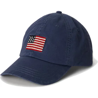 Petten gebogen marineblauw verstelbaar Classic Sport Flag van Polo Ralph Lauren