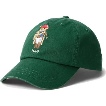 Petten gebogen groen verstelbaar Classic Sport Twill Bear van Polo Ralph Lauren