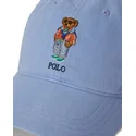 petten-gebogen-blauw-verstelbaar-classic-sport-twill-bear-van-polo-ralph-lauren