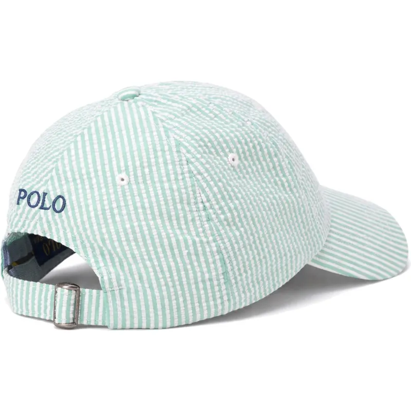 petten-gebogen-groen-verstelbaar-stretch-seersucker-van-polo-ralph-lauren petten-gebogen-groen-verstelbaar-stretch-seersucker-van-polo-ralph-lauren