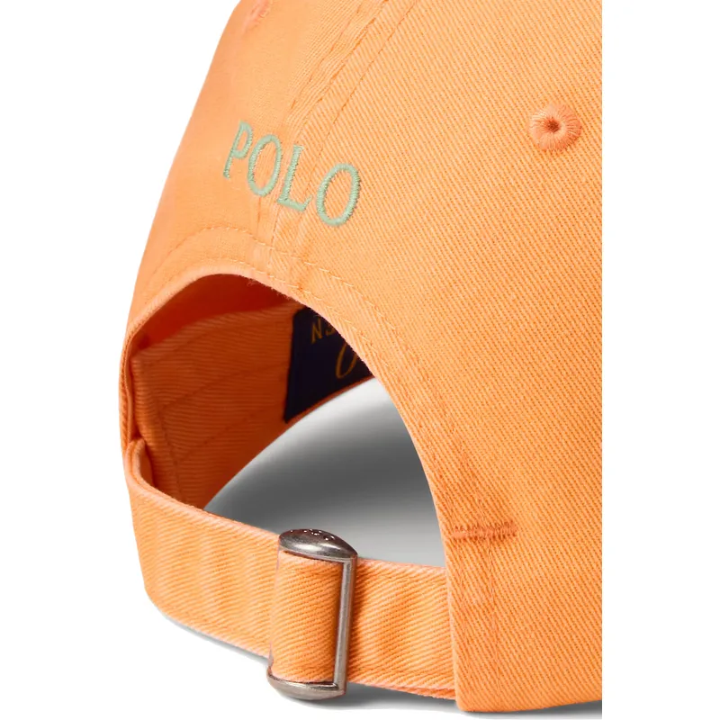 petten-gebogen-oranje-verstelbaar-classic-sport-twill-van-polo-ralph-lauren