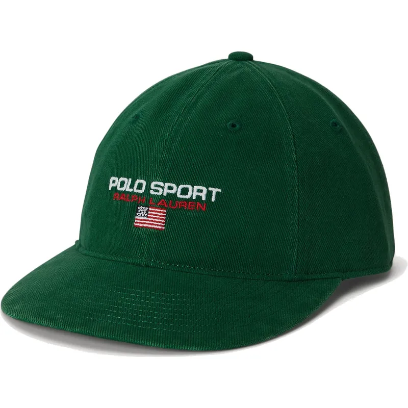 petten-gebogen-groen-verstelbaar-authentic-baseball-van-polo-ralph-lauren