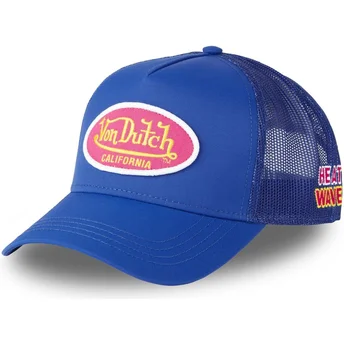 Petten gebogen blauw snapback POLY12 van Von Dutch