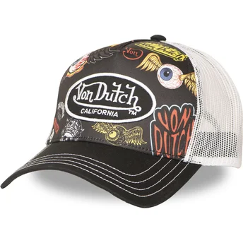 Petten gebogen zwart snapback SUBL16 van Von Dutch