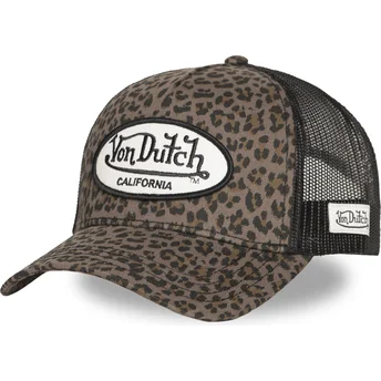 Petten gebogen luipaard snapback CB BET van Von Dutch