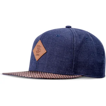 Petten plat marineblauw verstelbaar Glencheck van Djinns