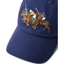 petten-gebogen-marineblauw-verstelbaar-twill-triple-pony-van-polo-ralph-lauren