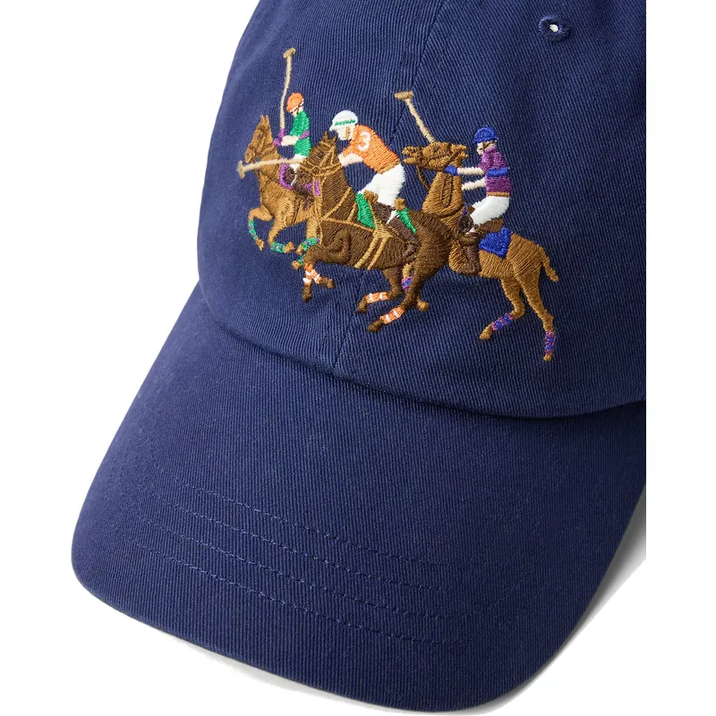petten-gebogen-marineblauw-verstelbaar-twill-triple-pony-van-polo-ralph-lauren petten-gebogen-marineblauw-verstelbaar-twill-triple-pony-van-polo-ralph-lauren
