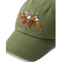 petten-gebogen-groen-verstelbaar-twill-triple-pony-van-polo-ralph-lauren