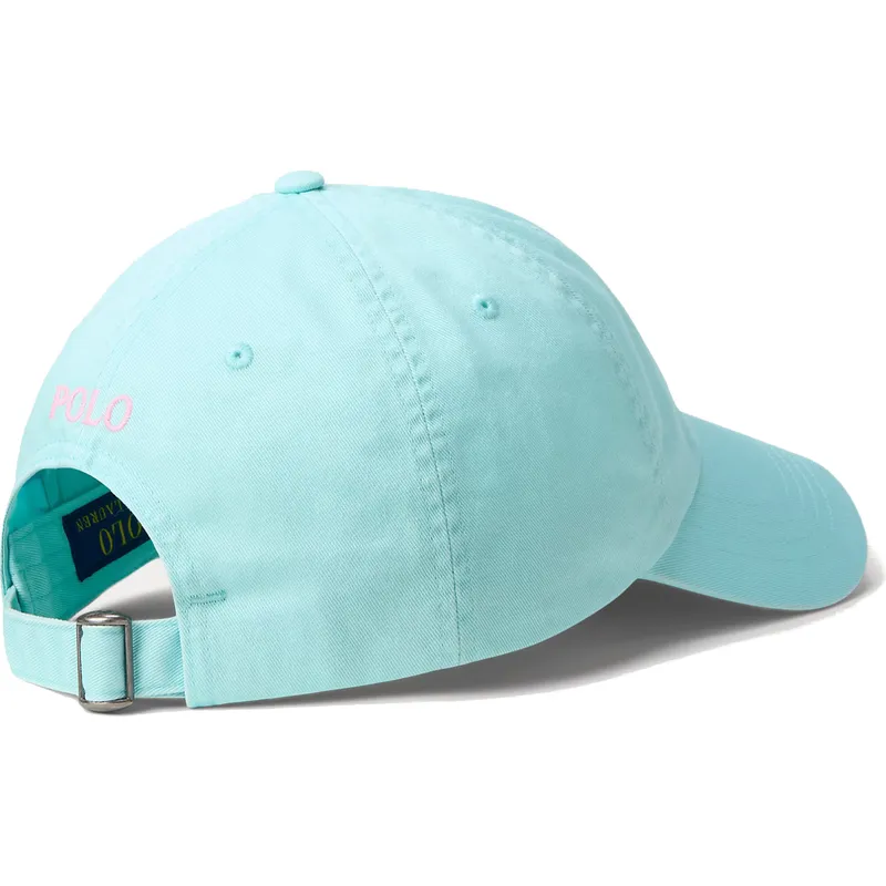 petten-gebogen-blauw-verstelbaar-rosa-cotton-chino-classic-sport-van-polo-ralph-lauren