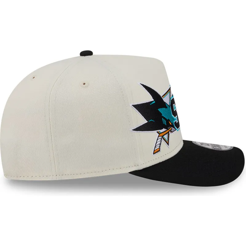 petten-gebogen-beige-snapback-9fifty-a-frame-classic-van-san-jose-sharks-nhl-van-new-era