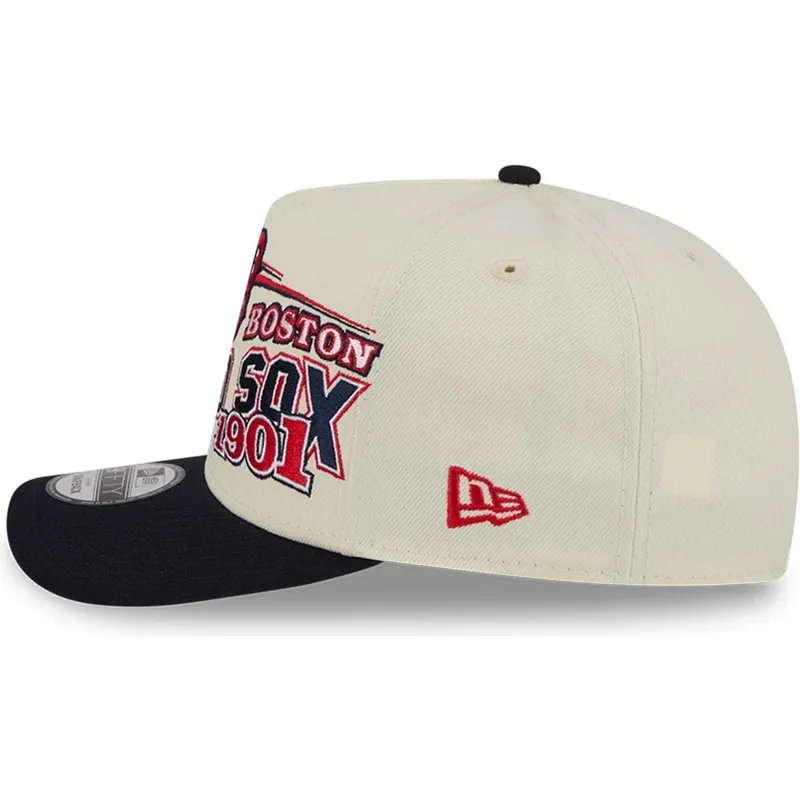 petten-gebogen-beige-snapback-9fifty-a-frame-classic-van-boston-red-sox-mlb-van-new-era