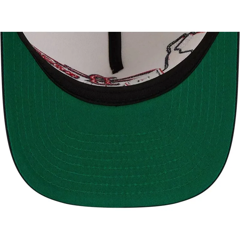 petten-gebogen-beige-snapback-9fifty-a-frame-classic-van-boston-red-sox-mlb-van-new-era