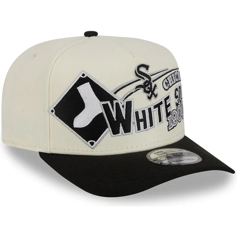 petten-gebogen-beige-snapback-9fifty-a-frame-classic-van-chicago-white-sox-mlb-van-new-era