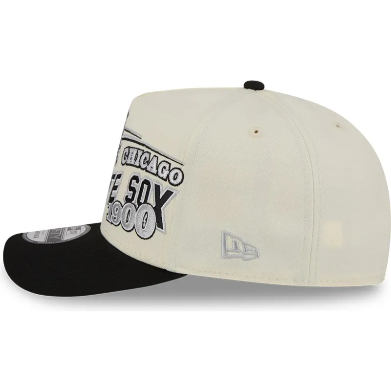petten-gebogen-beige-snapback-9fifty-a-frame-classic-van-chicago-white-sox-mlb-van-new-era