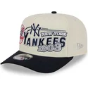 petten-gebogen-beige-snapback-9fifty-a-frame-classic-van-new-york-yankees-mlb-van-new-era