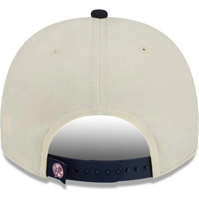 petten-gebogen-beige-snapback-9fifty-a-frame-classic-van-new-york-yankees-mlb-van-new-era