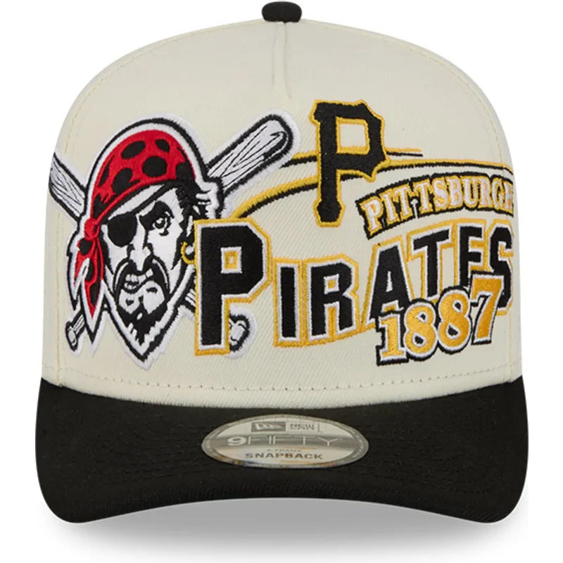 petten-gebogen-beige-snapback-9fifty-a-frame-classic-van-pittsburgh-pirates-mlb-van-new-era