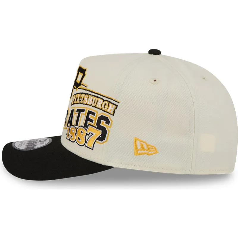 petten-gebogen-beige-snapback-9fifty-a-frame-classic-van-pittsburgh-pirates-mlb-van-new-era