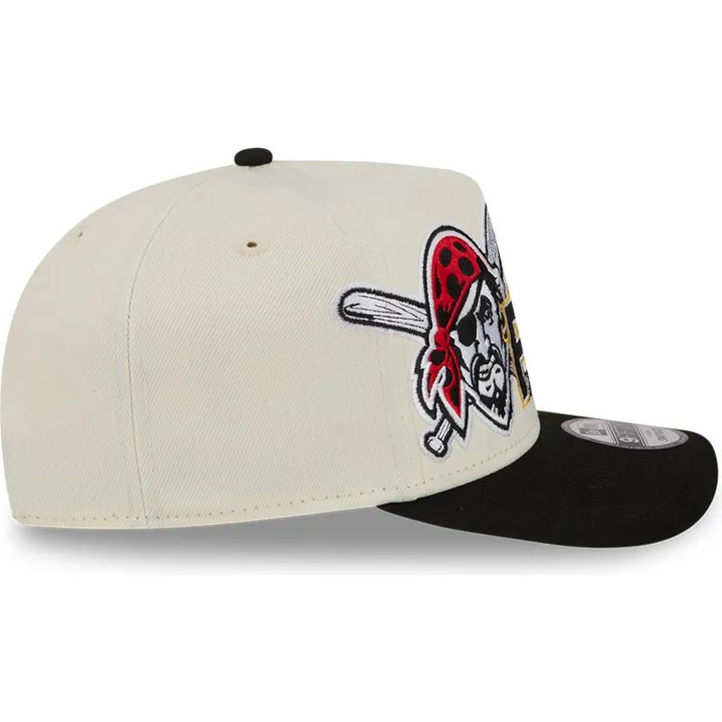 petten-gebogen-beige-snapback-9fifty-a-frame-classic-van-pittsburgh-pirates-mlb-van-new-era