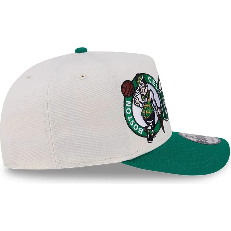 petten-gebogen-beige-snapback-9fifty-a-frame-classic-van-boston-celtics-nba-van-new-era