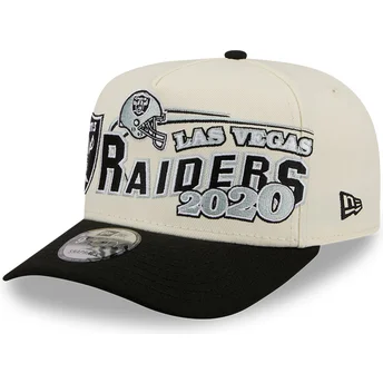 Petten gebogen beige snapback 9FIFTY A Frame Classic van Las Vegas Raiders NFL van New Era