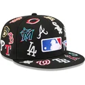 petten-plat-zwart-fitted-59fifty-all-over-van-mlb-van-new-era