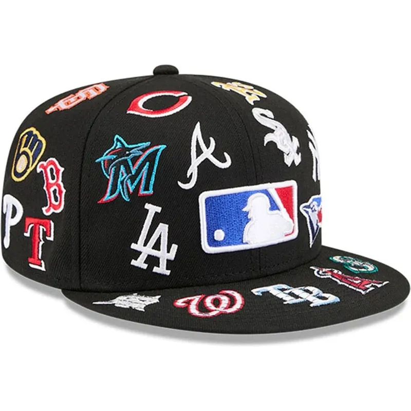 petten-plat-zwart-fitted-59fifty-all-over-van-mlb-van-new-era