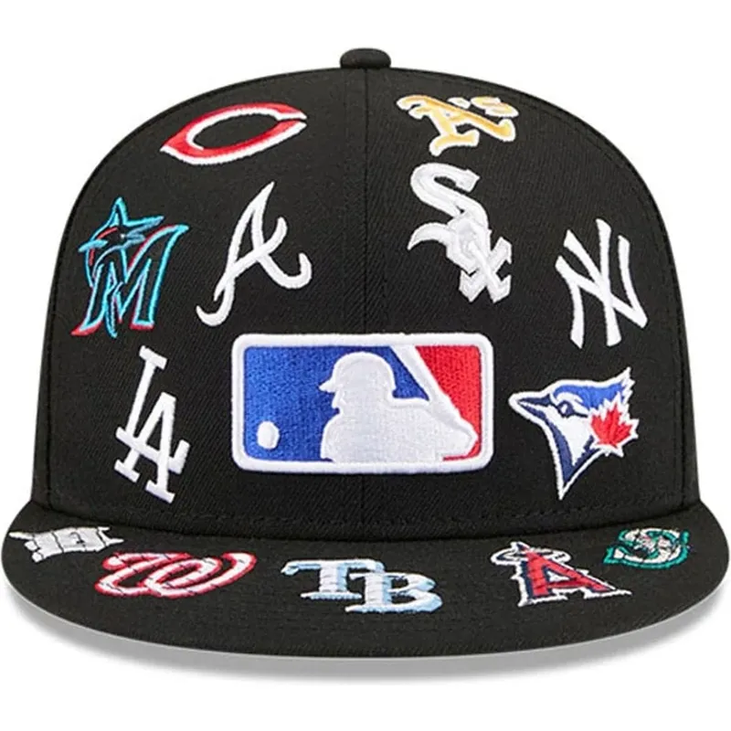 petten-plat-zwart-fitted-59fifty-all-over-van-mlb-van-new-era