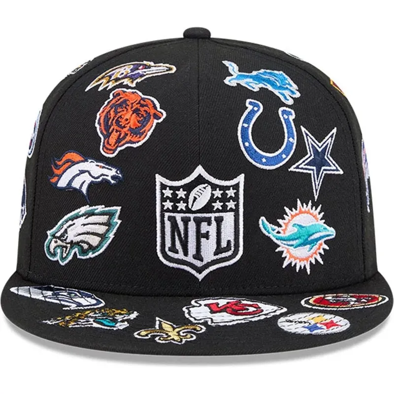 petten-plat-zwart-fitted-59fifty-all-over-van-nfl-van-new-era
