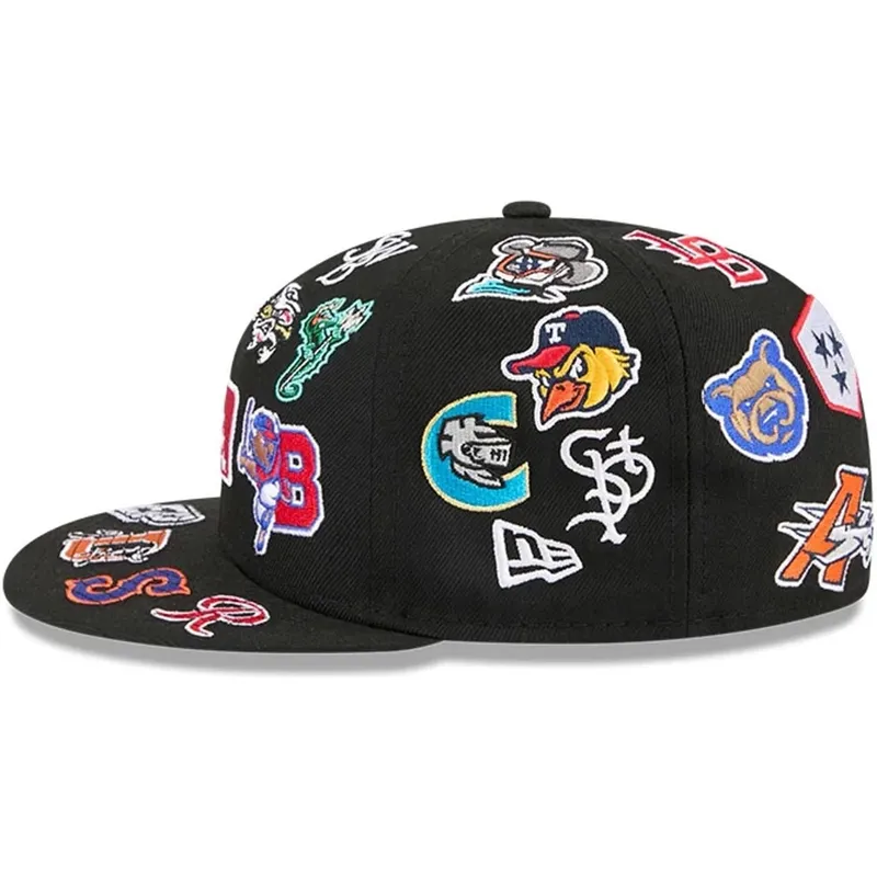 petten-plat-zwart-fitted-59fifty-all-over-van-milb-van-new-era
