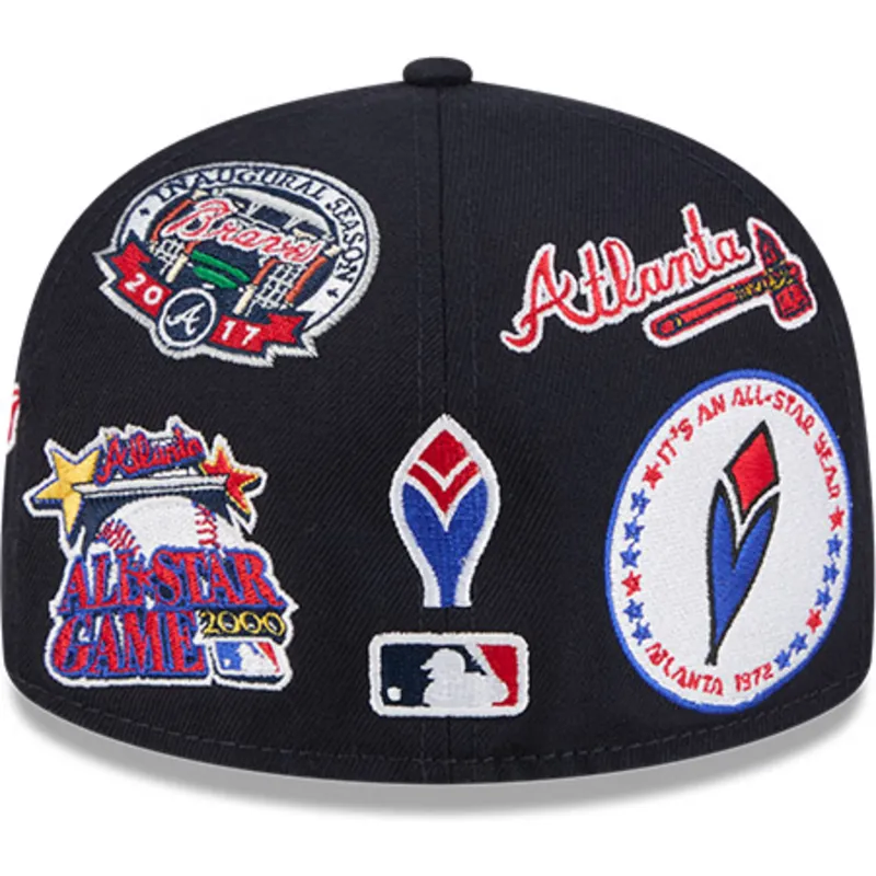 petten-plat-zwart-fitted-59fifty-all-over-van-atlanta-braves-mlb-van-new-era