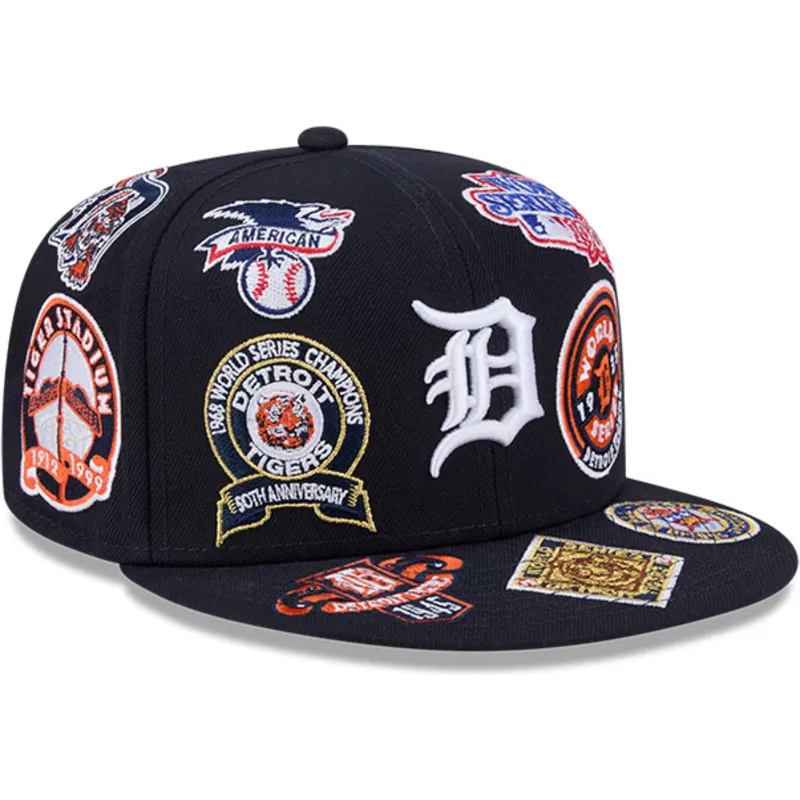 petten-plat-marineblauw-fitted-59fifty-all-over-van-detroit-tigers-mlb-van-new-era