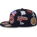 petten-plat-marineblauw-fitted-59fifty-all-over-van-detroit-tigers-mlb-van-new-era